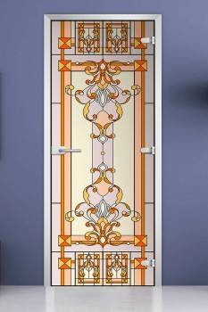 Стеклянная межкомнатная дверь с фотопечатью «Stained Glass-14» Стеклянная межкомнатная дверь с фотопечатью «Stained Glass-14»