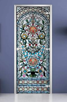 Стеклянная межкомнатная дверь с фотопечатью «Stained Glass-15» Стеклянная межкомнатная дверь с фотопечатью «Stained Glass-15»