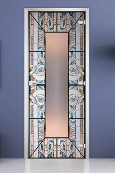 Стеклянная межкомнатная дверь с фотопечатью «Stained Glass-18» Стеклянная межкомнатная дверь с фотопечатью «Stained Glass-18»