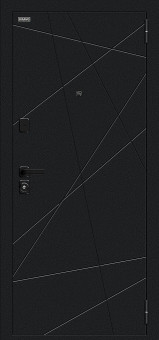 Входная дверь Граффити-5/SBlack Букле черное/Snow Art