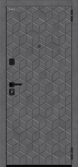 Входная дверь Кьюб/SBlack Slate Art/Snow Art Входная дверь Кьюб/SBlack Slate Art/Snow Art