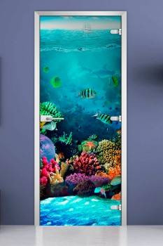 Стеклянная межкомнатная дверь с фотопечатью «Underwater World-19» Стеклянная межкомнатная дверь с фотопечатью «Underwater World-19»