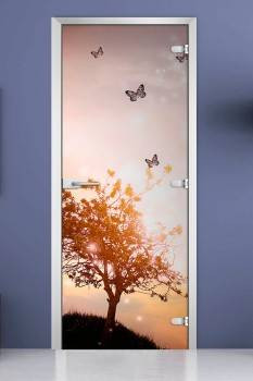 Стеклянная межкомнатная дверь с фотопечатью «Nature-10»