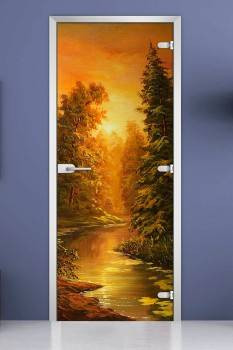 Стеклянная межкомнатная дверь с фотопечатью «Painting-10» Стеклянная межкомнатная дверь с фотопечатью «Painting-10»